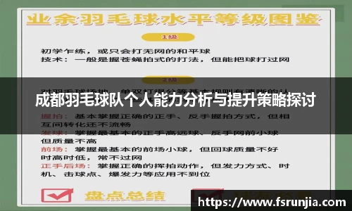 成都羽毛球队个人能力分析与提升策略探讨