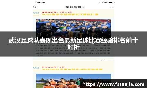 武汉足球队表现出色最新足球比赛经验排名前十解析
